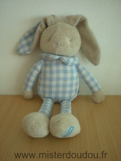 Lapin Beige carreaux bleu blanc Klorane