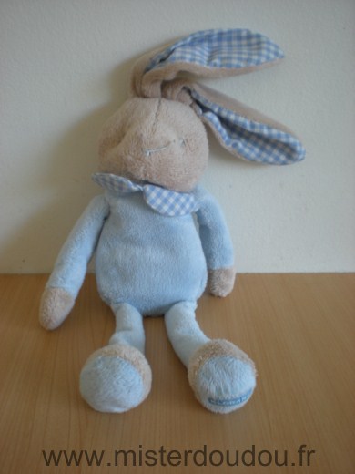 Lapin Bleu beige vichy bleu Klorane