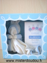 Lapin Bleu mouchoir blanc Klorane