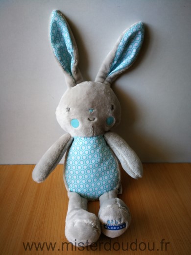 Klorane Lapin Gris bleu ronds blancs - Très bon état
