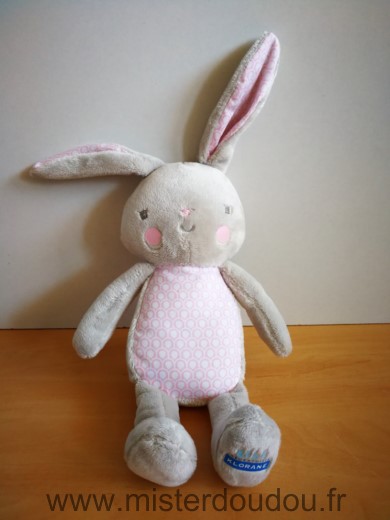 Klorane Lapin Gris rose ronds blanc - Très bon état