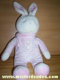 Lapin Rayé blanc rose Klorane