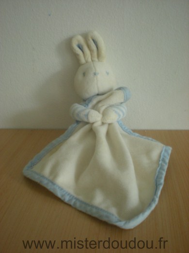 Lapin Raye bleu blanc mouchoir blanc Klorane