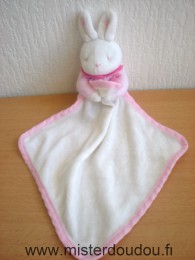 Lapin Rose blanc col rose mouchoir blanc Klorane