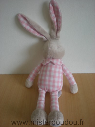 Lapin Rose carreaux blanc Klorane