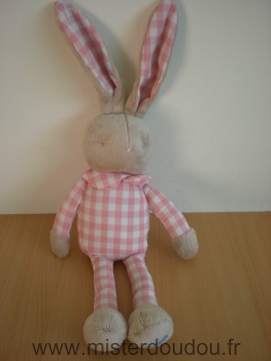 Lapin Rose carreaux blanc Klorane