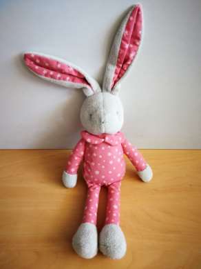 Klorane Lapin Rose gris etoiles - Très bon état