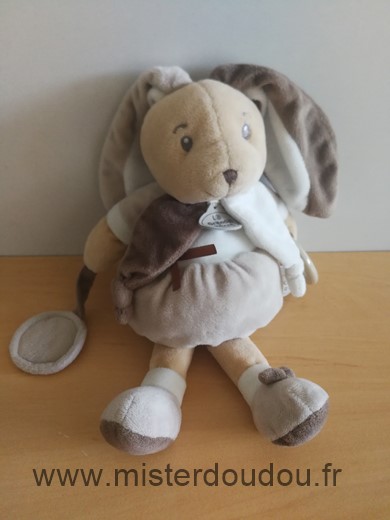 La grande recre Lapin Beige blanc marron - Très bon état