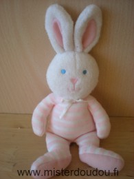 Luminou Lapin Rayé rose blanc - Bon état