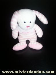 Luminou Lapin Rayé rose-blanc - Très bon état