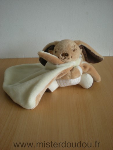 Lapin Lapin vichy beige cape ecru marron fleur Mailou