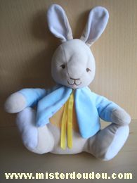 Marque Inconnue Lapin Beige jaune veste bleue - Très bon état