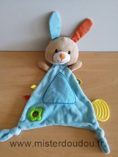 Lapin Bleu beige triangle anneau dentaire Minimi