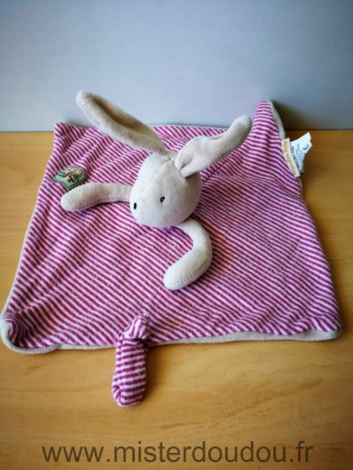Moulin roty Lapin Beige rayures rouges sylvain - Très bon état