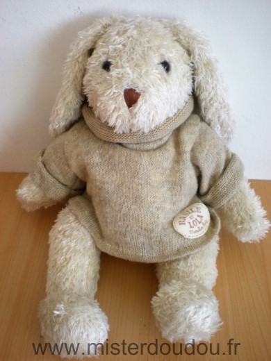 Lapin Beoge pull beige basile et lola Moulin roty