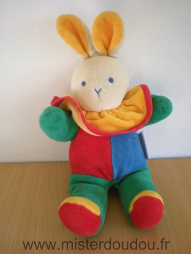 Moulin roty Lapin Rouge vert bleu jaune - Bon état