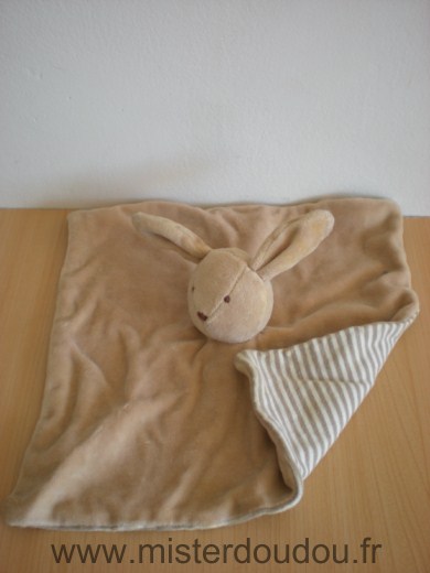 Natalys Lapin Beige raye beige blanc dessous - Très bon état