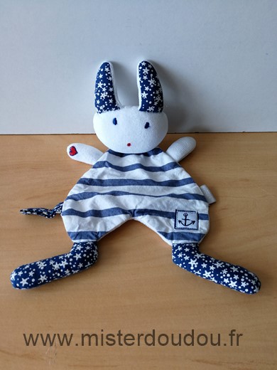 Natalys Lapin Blanc bleu marin ancre - Très bon état