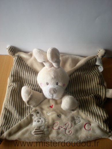 Lapin Beige motif lapin a b c Nicotoy
