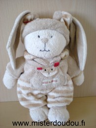 Lapin Beige rayé marron Nicotoy