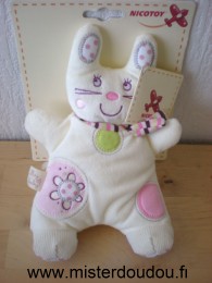Lapin Blanc rond rose vert Nicotoy
