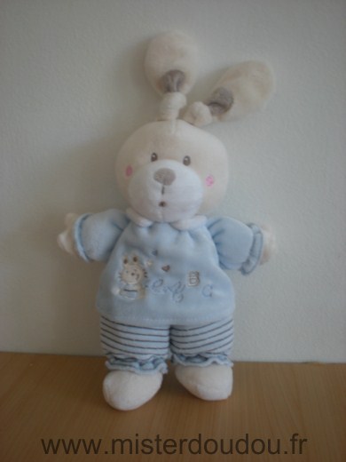Lapin Bleu blanc motifs lapin abc Nicotoy