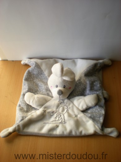 Lapin Gris blanc motif lapin etoiles simba Nicotoy