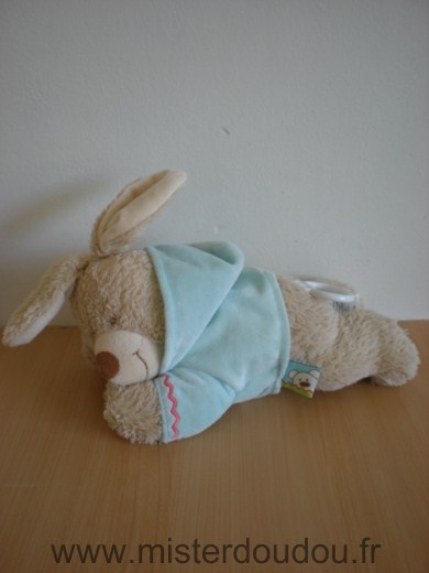 Nicotoy Lapin Lapin couche beige pull bleu - Très bon état