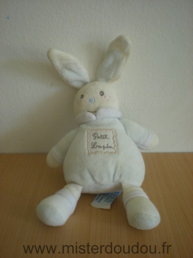 Nounours Lapin Bleu blanc petit lapin - Très bon état