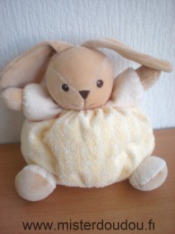 Nounours Lapin Carreaux jaunes - Très bon état