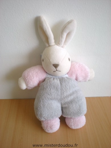Lapin Gris rose Nounours