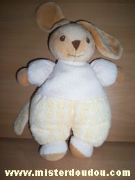 Lapin Jaune tête beige Nounours