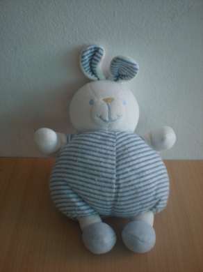 Lapin Rayé bleu blanc Nounours