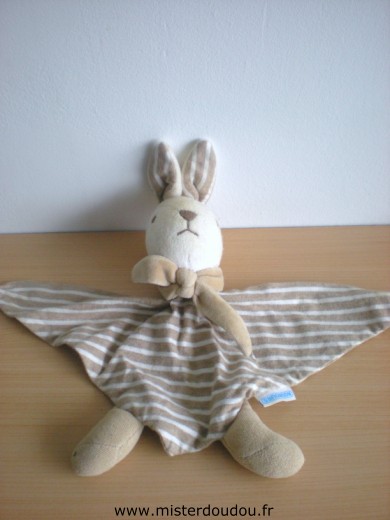 Lapin Rayé marron blanc Nounours