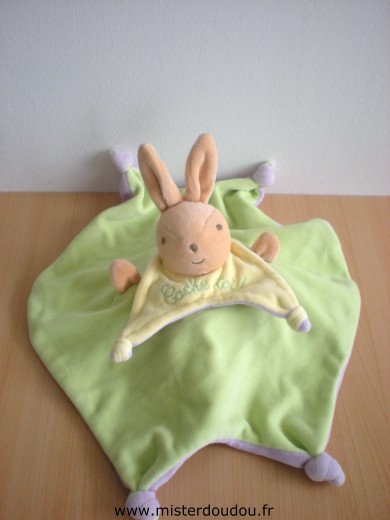 Nounours Lapin Reversible : ours cote violet lapin coté vert - Très bon état