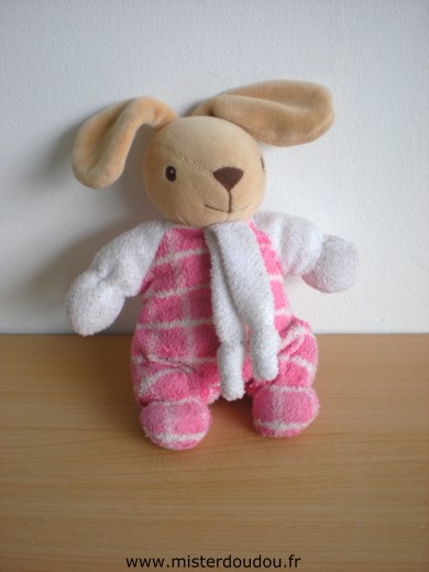 Lapin Rose blanc Nounours