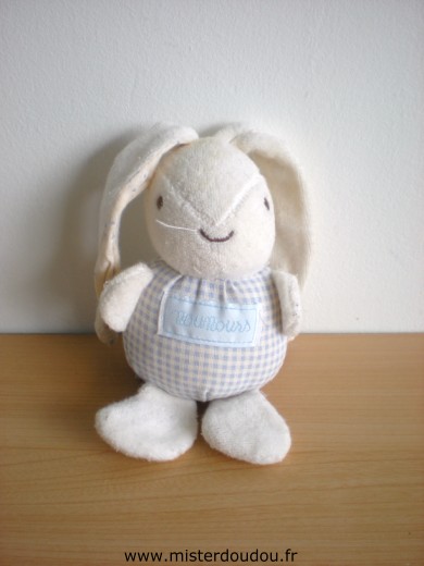 Lapin Vichy bleu blanc Nounours