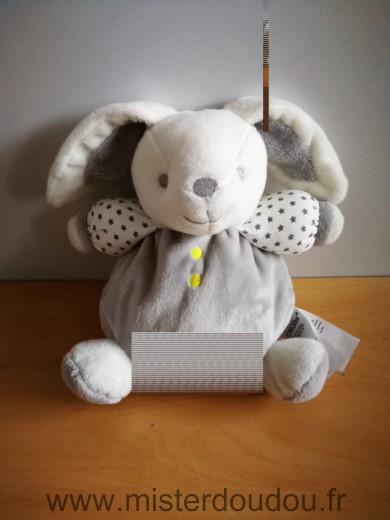 Obaibi okaidi Lapin Gris blanc etoiles - Très bon état