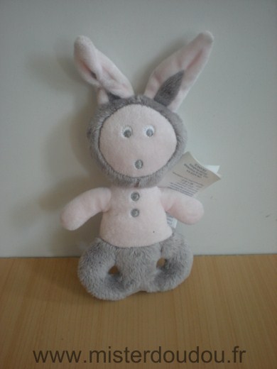 Obaibi okaidi Lapin Rose gris - Très bon état