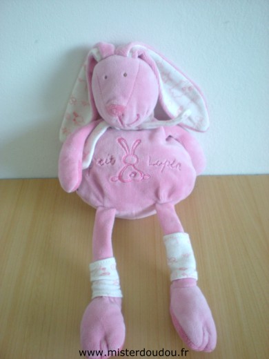 Lapin Rose brodé p'tit lapin P tit lapin