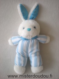 Pampers Lapin Rayé bleu blanc yeux bleus - Très bon état