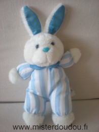 Pampers Lapin Rayé bleu blanc yeux bleus clairs - Très bon état