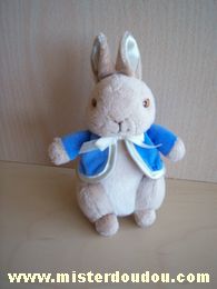 Peter rabbit Lapin Beige veste bleue - Très bon état