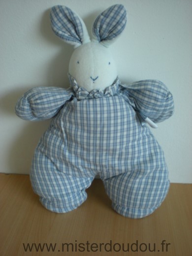 Petit descamps Lapin Vichy bleu blanc - Très bon état
