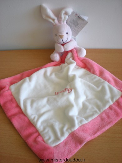 Playkids Lapin Rose mouchoir blanc rose baby - Neuf