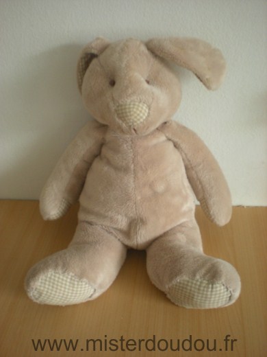 Sia Lapin Beige oreilles nez tissus vichy beige - Très bon état