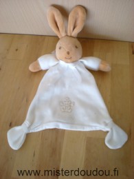 Takinou Lapin Blanc avec un ours ange brodé - Très bon état