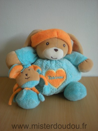 Takinou Lapin Bleu coeur bandeau orange - Très bon état
