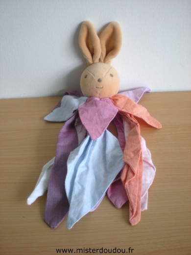 Takinou Lapin Pétales : bleu rose orange blanc mauve - Très bon état
