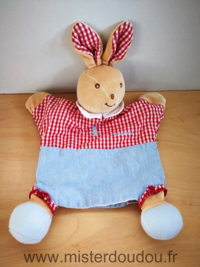 Takinou Lapin Rouge vichy bleu - Très bon état